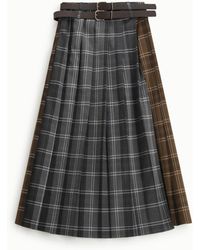 Dixie - Jupe Longue Plissée À Carreaux Taille Haute - Lyst