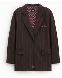Dixie - Blazer Rayé Fermeture Simple Et Poches À Rabat - Lyst