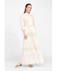Dixie - Abito Lungo Con Cintura E Maniche 3/4 - Lyst