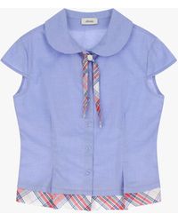 Dixie - Camicia A Maniche Corte Con Dettagli Tartan - Lyst