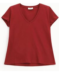 Dixie - T-Shirt À Col V Et Manches Courtes - Lyst
