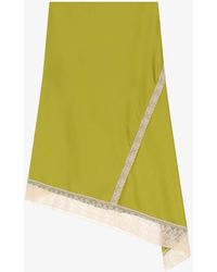 Dixie - Gonna Midi Con Bordo Asimmetrico E Pizzo - Lyst