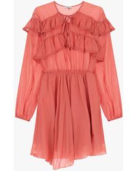 Dixie - Vestito Corto Con Maniche Lunghe Fluenti - Lyst