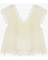 Dixie - Top Scollo A V Con Inserti - Lyst