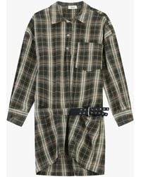 Dixie - Abito Corto A Quadri Con Cintura E Colletto Classico - Lyst