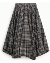 Dixie - Jupe Longue À Carreaux Taille Haute Avec Nœud - Lyst