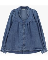 Dixie - Chemise Ample À Col V Et Manches Longues - Lyst