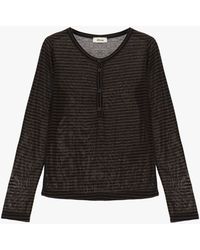 Dixie - T-Shirt Rayé À Boutons Devant - Lyst