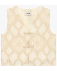Dixie - Veste Courte Brodée À Fermeture Nouée - Lyst