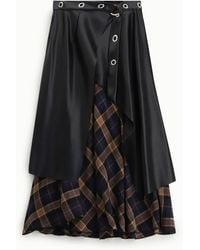 Dixie - Jupe Longue Asymétrique Avec Motif À Carreaux - Lyst