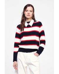 Dixie - Maglione A Righe Con Maniche Lunghe E Colletto - Lyst
