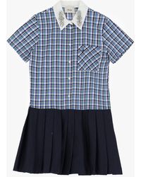 Dixie - Robe Courte Avec Chemise À Carreaux Et Jupe Plissée - Lyst