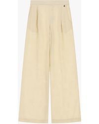Dixie - Pantalon Palazzo Taille Haute À Motif Fleuri - Lyst