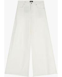 Dixie - Jeans A Gamba Larga Vita Alta Orlo Vivo - Lyst