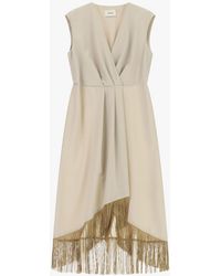 Dixie - Robe Midi Col En V Et Franges Asymétriques - Lyst