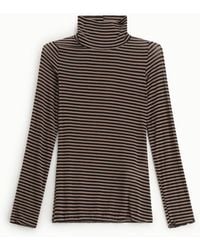 Dixie - T-Shirt À Rayures Manches Longues Col Roulé - Lyst