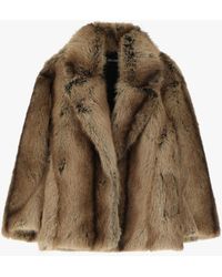 Dixie - Eco-Fur Corta Con Ampio Revers E Volume - Lyst