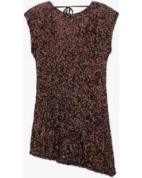 Dixie - Robe Courte Asymétrique À Sequins Et Épaules Marquées - Lyst