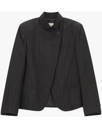 Dixie - Blazer À Col Montant Et Motif Rayé - Lyst
