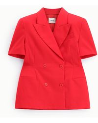 Dixie - Blazer Croisé Manches Courtes À Revers - Lyst