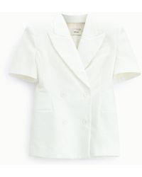 Dixie - Blazer Doppio Petto Maniche Corte Sartoriale - Lyst