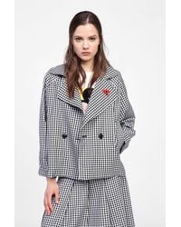 Dixie - Blazer Con Motivo A Quadri E Bottoni - Lyst