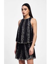 Dixie - Top Senza Maniche Con Righe Di Paillettes - Lyst