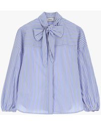 Dixie - Camicia A Righe Con Maniche Lunghe E Fiocco - Lyst