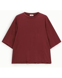 Dixie - Top Ampio Manica Al Gomito Girocollo Minimal - Lyst