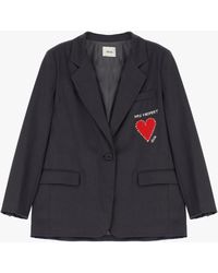 Dixie - Blazer Regular-Fit Con Cuore Ricamato - Lyst
