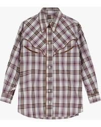 Dixie - Camicia A Quadri Con Colletto Classico E Piping - Lyst