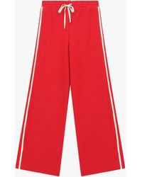 Dixie - Pantalon Palazzo À Bandes Latérales Taille Haute - Lyst
