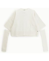 Dixie - Maglione Corto A Costine Con Maniche Lunghe - Lyst