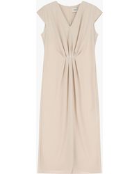 Dixie - Abito Midi Drappeggiato Con Scollo A V - Lyst