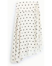 Dixie - Jupe Longue Asymétrique À Pois Taille Haute - Lyst