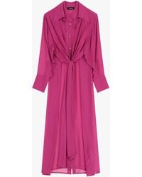 Dixie - Robe Midi Avec Boutons Et Col - Lyst