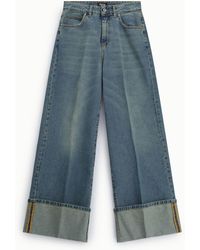 Dixie - Jeans A Gamba Ampia Con Risvolto Decorativo - Lyst