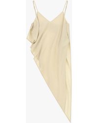 Dixie - Top Asymétrique À Fines Bretelles Et Volant - Lyst