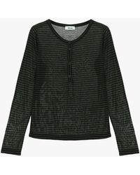 Dixie - T-Shirt Rayé À Boutons Devant - Lyst