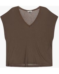 Dixie - T-Shirt À Col V Et Manches Courtes - Lyst