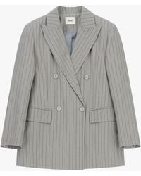 Dixie - Blazer À Double Boutonnage Rayé Avec Poches À Rabat - Lyst