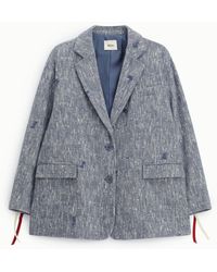 Dixie - Blazer Coupe Regular À Motif Tissé Et Poches - Lyst