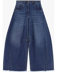 Dixie - Jeans A Gamba Larga Con Orlo Vivo E Vita Alta - Lyst