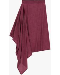 Dixie - Jupe Asymétrique Taille Haute À Drapé - Lyst