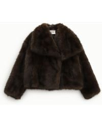 Dixie - Eco-Fur Corta Con Maxi Revers - Lyst