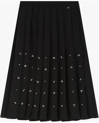 Dixie - Gonna Midi Plissé Vita Alta Con Dettagli Applicati - Lyst