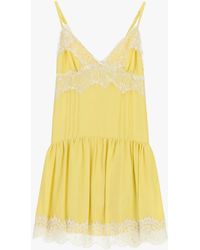 Dixie - Abito Corto Con Spalline E Pizzo Decorativo - Lyst