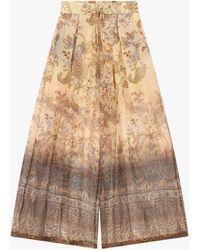Dixie - Pantaloni Palazzo Fantasia Paisley Vita Alta - Lyst