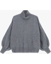 Dixie - Pull Col Roulé Manches Longues Amples - Lyst