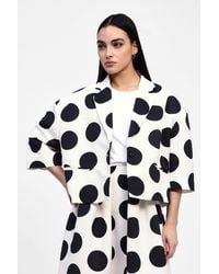 Dixie - Blazer Con Maniche 3/4 E Stampa Pois - Lyst